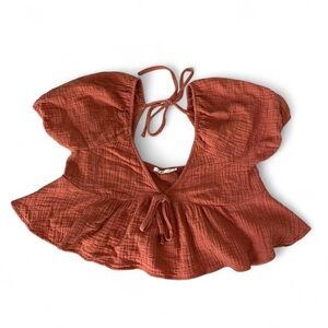 Elegant Terracotta Women's Blouse